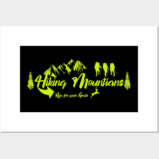 Run for your Goals - Hiking mountains Posters and Art